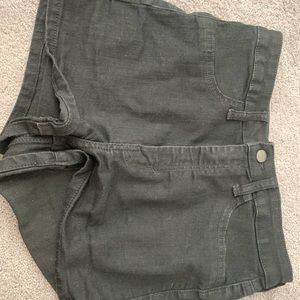 black jean shorts